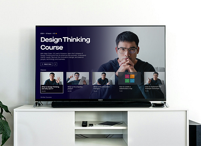 EduView: Your TV Course Hub 2024 app concept course dark mode design design thinking educational smart streaming tv ui videos
