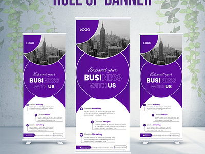 Roll up banner or display banner animation app banner branding corporate banner creative banner creative design design display banner graphic design illustration logo motion graphics rectractable banner roll up roll up banner stand banner tamplate ui