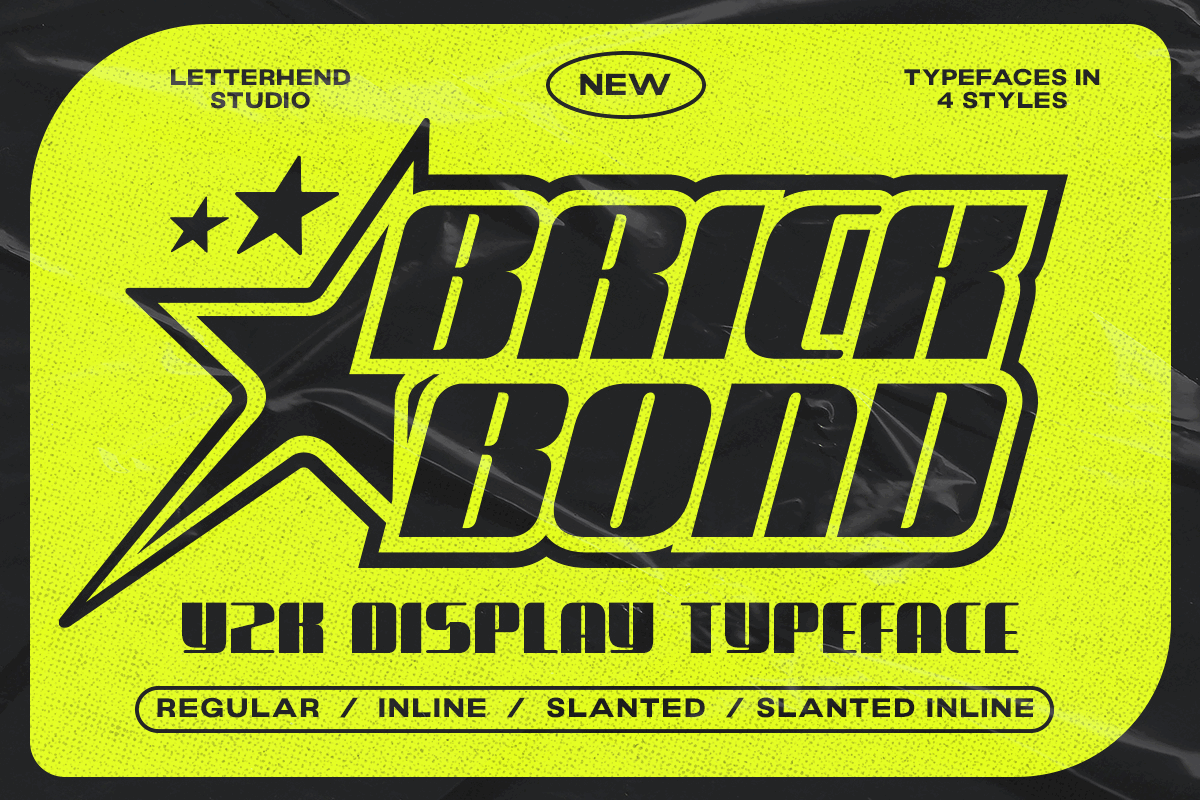 Brick Bond Y2K Display Typeface efficient freebies