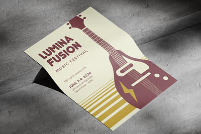 Lumina Fusion Music Poster ai design illustrator minimalist music poster