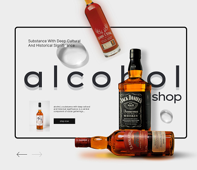 Liquor Shop Banner Design banner design branding creative design graphic design interface interface design ui web banner design