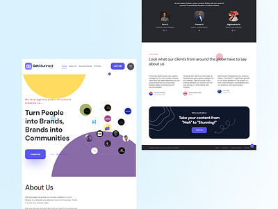 GetStunned Media - Website Design & Development ui