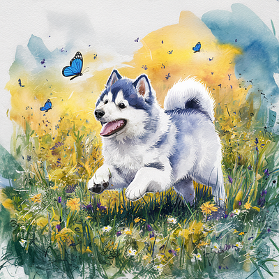 Husky Dog Digital Art - Siberian Husky Digital Illustrations dog fan art husky siberian husky