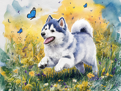 Husky Dog Digital Art - Siberian Husky Digital Illustrations dog fan art husky siberian husky