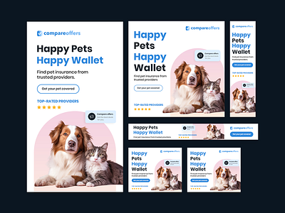 Pet Care Web Banner Ads and Google Display Ads ads banner banner banner ads banner design display ads google ads google display ads pet care pet care banner social media design web banner