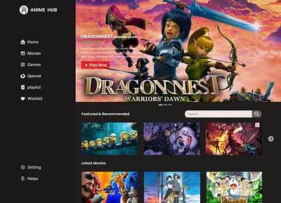 Your Anime Movie Website 3d animation branding color design graphic design logo motion graphics ui