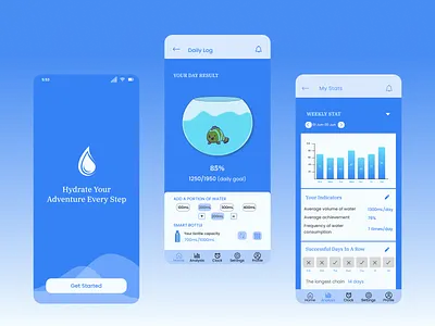 Water Tracking App Frames