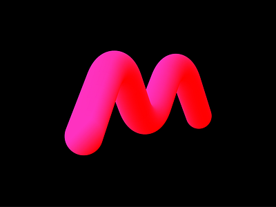Logo monogram concept - "M" colorful letter m