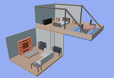 interior house 3d animation graphic design