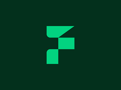 Unused F Lettermark fintech logo startup tech up