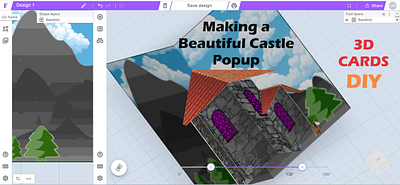 Castle Popup Card 3d design brand graphic design illustration