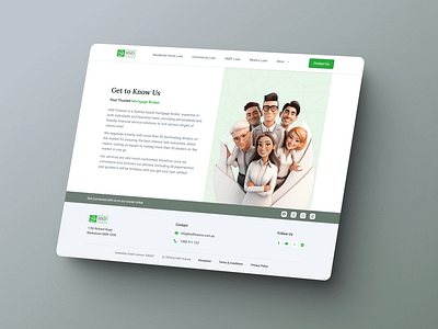 About us page for HSD Finance about us ui ux web design webpage website