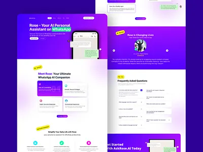 AskRose AI website design design graphic design mobile app ui ux website