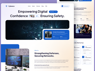 Cyber Security Landing Page cyber landing page ui website