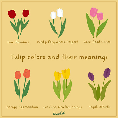 Fun tulip infographic - color symbolism blossom cartoon flowers cartoon tulips floral flower illistration fun holiday infographic meaning nature pink tulips purple tulips red tulips spring summer summer flowers symbolism tulip colors tulips vector illustration