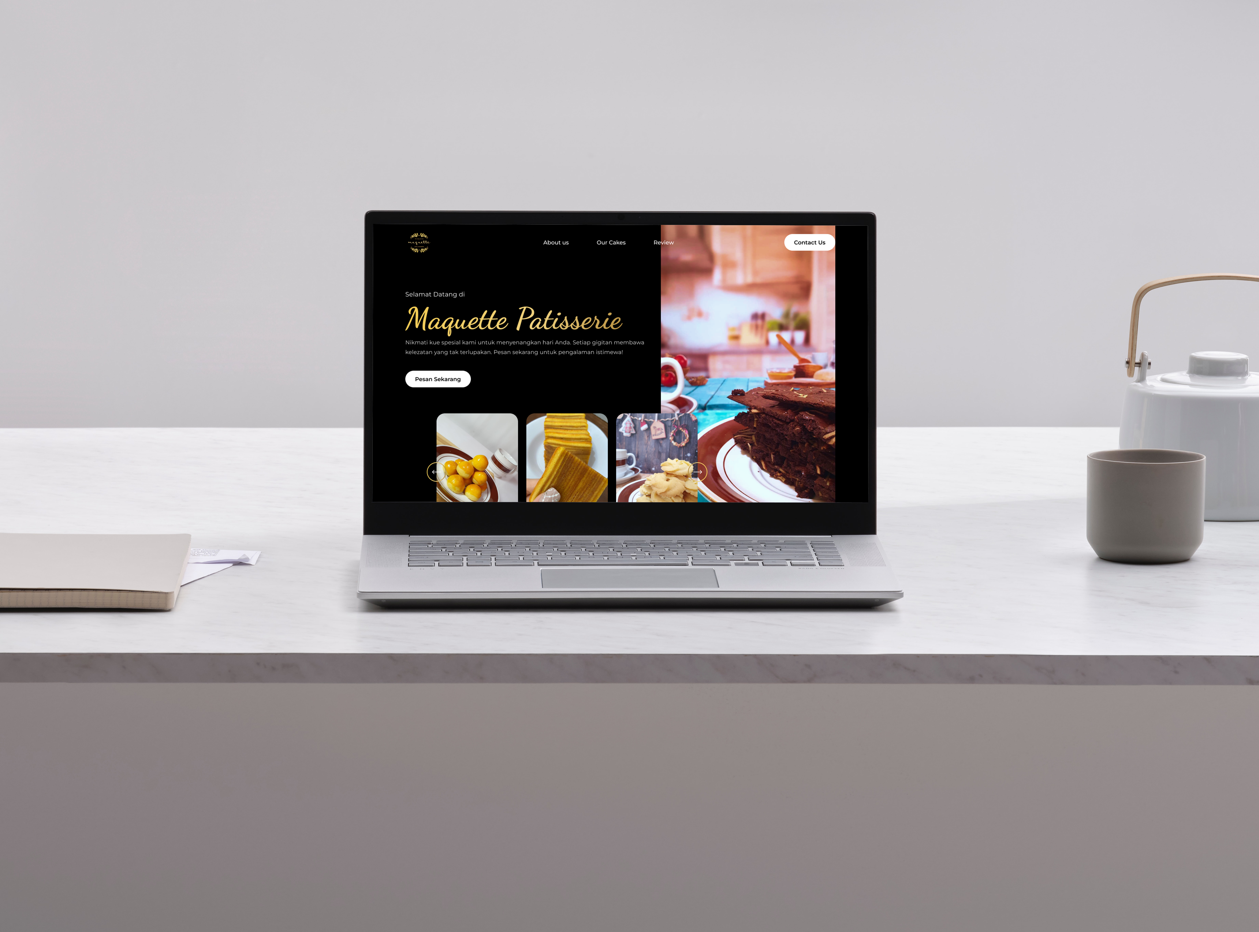 Maquette Patisserie bakery figma food landing page pastry uiux website