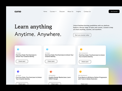 Online Learning Website best shot colors coursera design e learning hero section landing page online education online learning skillshare udemy ui ux web