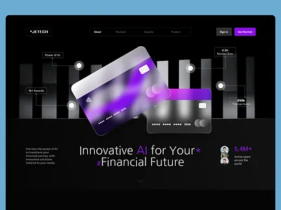 Bank Fintech Website hero bank fintech ui website