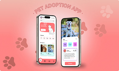 Pet Adoption App Concept UI/UX branding concept ui design template mobile app mobile app template pet adoption pet adoption app concept ui ui design uiux