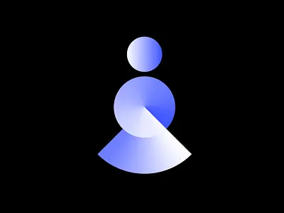 Woman sign abstract blockchain branding dress feminine gradient hiring hr human icon logo mark modern person sign technology woman