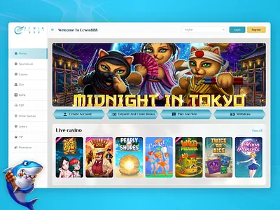 Casino Website 3d animation design graphic design logo motion graphics site ui ux web website