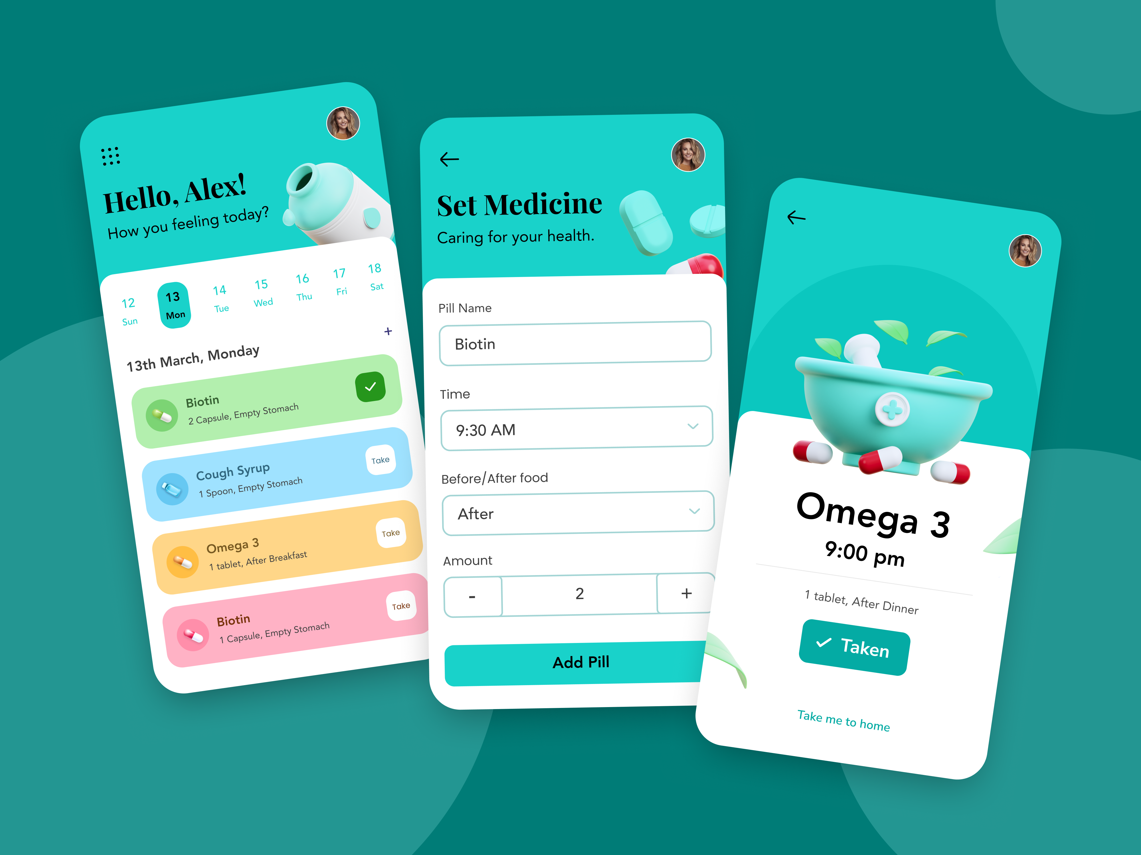 Wellness At Your Fingertips: Smart Medicine Reminder UI By ProCreator ...