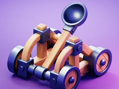 Stylized Catapult 3d 3d art 3d artist 3d asset 3d design 3d illustration 3d model 3d modeling 3d modelling blender blender 3d blender cycles blender eevee design graphic design illustration stylized art