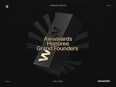 Awwwards, honorable mention | Lazarev. agency animation award awwwards chariyo design design awards honorable mention interection materials non profit product product design ui web design website