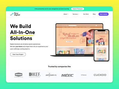 Flow Digital website branding design graphic design logo site ui uiux ux web website