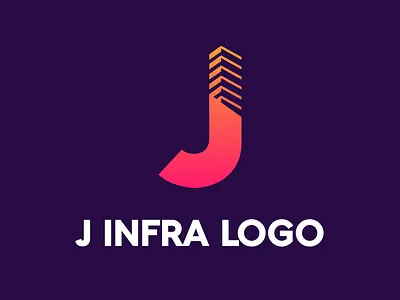 J INFRA LOGO CONCEPT architecture logo custom logo design graphic design illustration infra logo j building logo j infra logo concept j letter logo j logo logo branding logo concept logo design ui