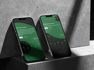 Spotify playlists generation app | Tutorials app branding buttons dark mode design hints mobile design music playlist spotify tutorial ui