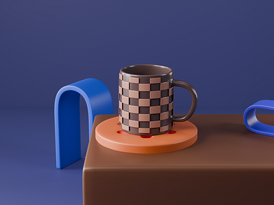 New coffee cup 3d blender coffee cup pure color
