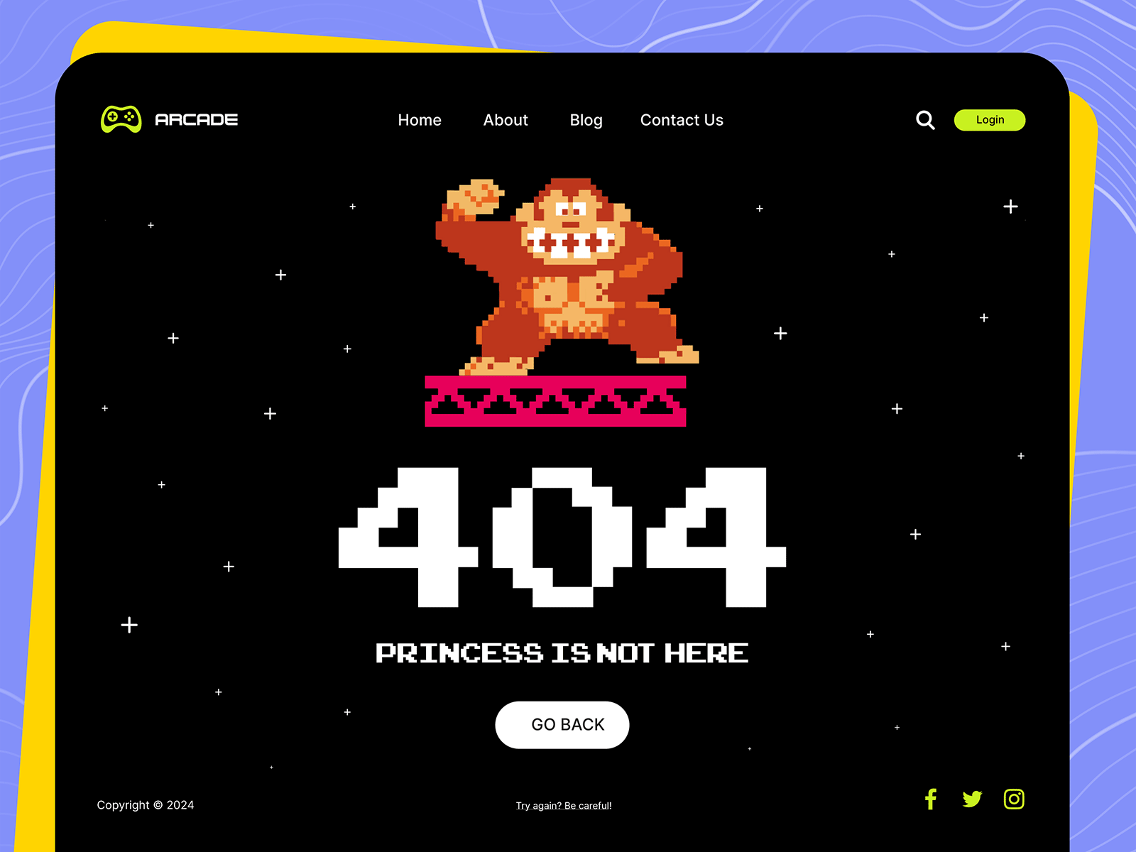 Error 404 404 404 error animation arcade design designerachit donkey kong error 404 page gaming gif graphic design illustration landing page nes nintendo ui ui design ui ux ux vector illustration