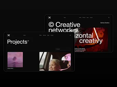 Dentsu Creative Agency animation design ui ux web