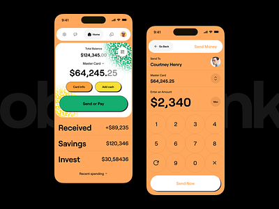 Mobile Banking App app banking banking app branding design finance finance app minimal sajon ui ux