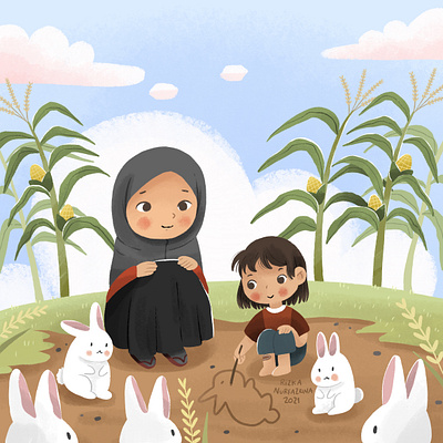 Children Illustration adventure childhood children childrens book childrens illustration cute illustration design illustration procreate rabbit