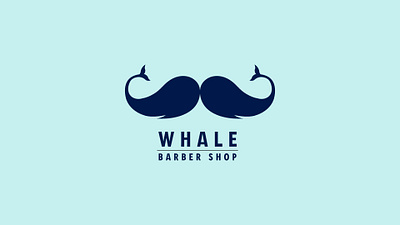 WHALE BARBER - Logo Identity barber logo branding creativity graphic design icon logo minimal logo whale logo