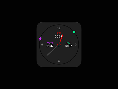 World clock UI concept interactiondesign interfacedesign ios ui uxui widget