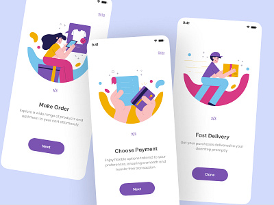 Onboarding e-commerce app e commerce onboarding ecommerce mobile new onboarding order product onboarding ui walkthrough