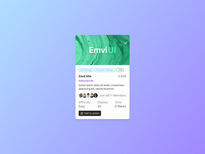 Card design - EmviUI app card card design design emviui figma mayoralven product card product card design product design ui ui kit ux web card web card design