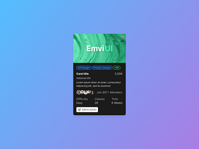 Card design - EmviUI app card card design design emviui figma mayoralven product card product card design product design ui ui kit ux web card web card design