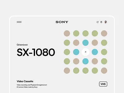 Sony VHS UI - 1 branding design illustration inspiration landing landing page ui landing ui logo ui ui design ux ux design web web design web ui web ui design