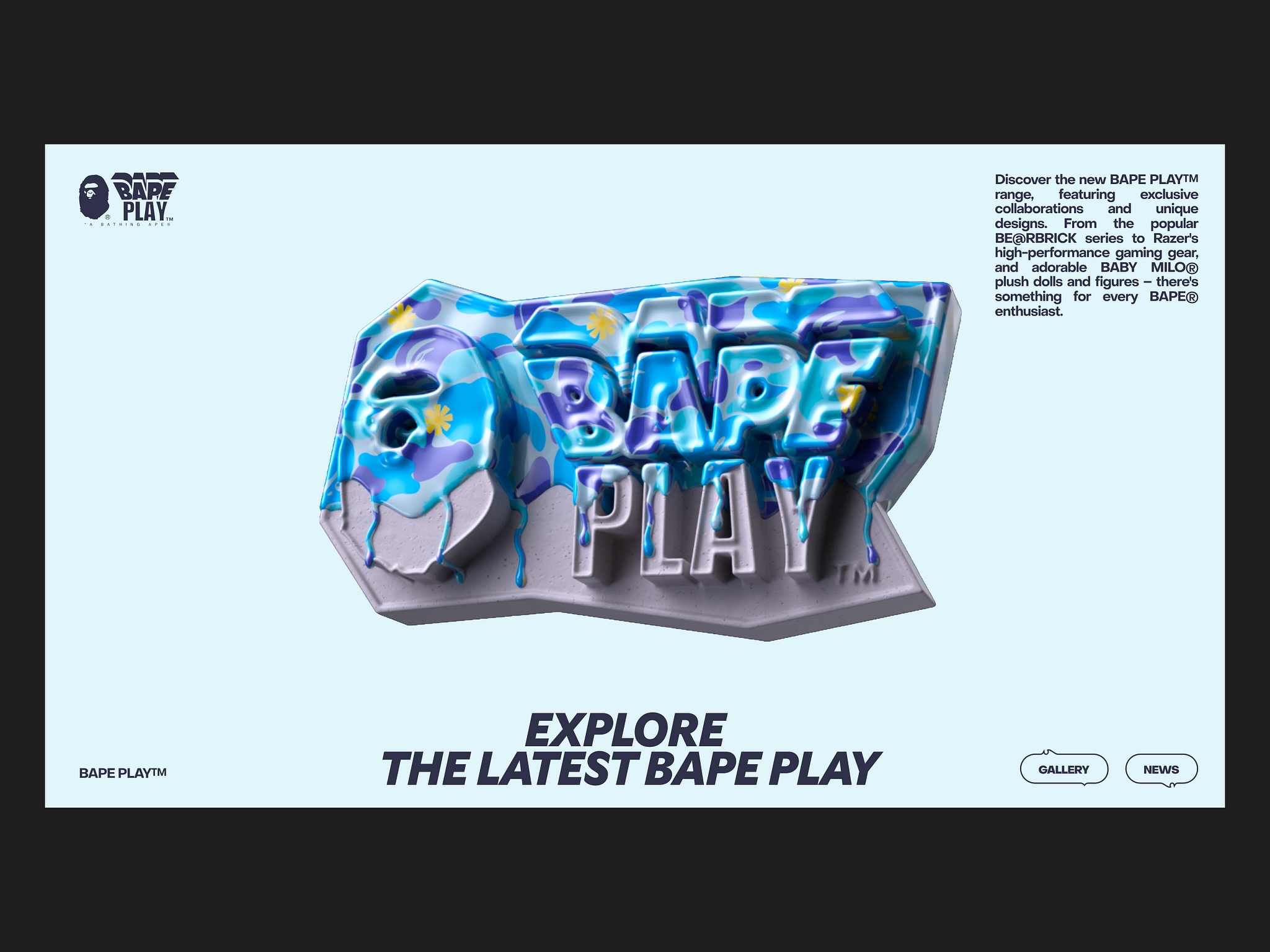 Web Design for a BAPE PLAY Partnership Project by Andrew for Zajno