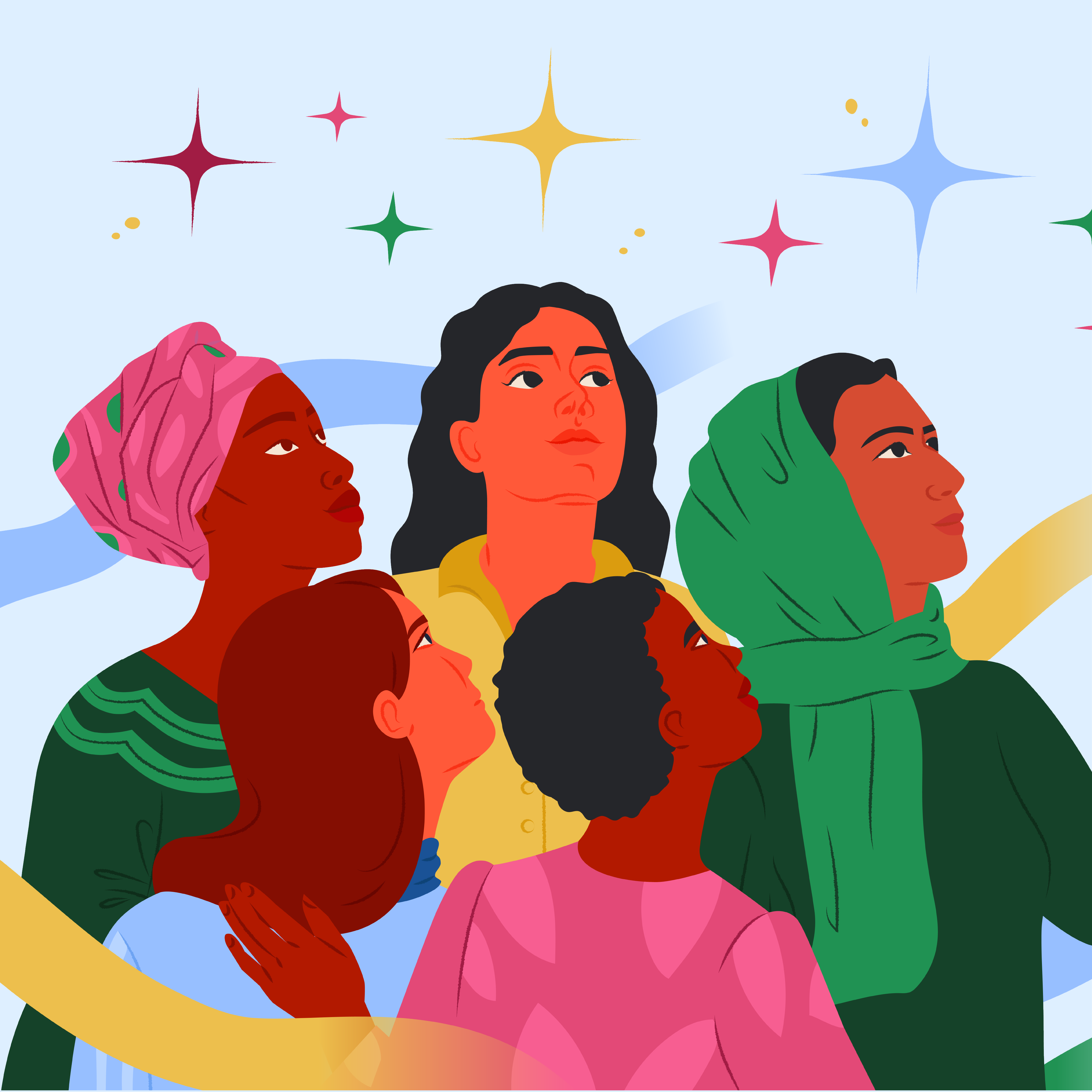 Illustrations for Compendium "Violence Against Women & Girls" compendium design girls illustration infographic lessons ngo report women world