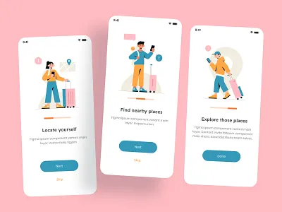 Onboarding TravelTip⛱ app booking mobile onboarding product onboarding travel ui