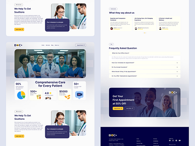 Clean & Modern Healthcare web UI design healthcareweb landing page landingpage ui user interface ux