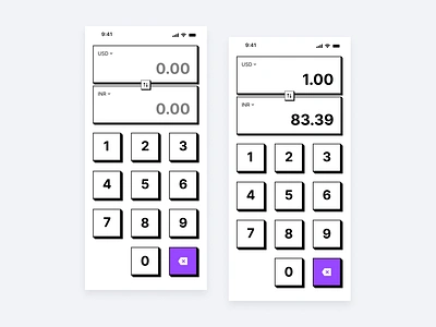 Currency Exchange Calculator app design brutalism brutalism ui design clean ui currency currency converter design exchange rate finance app forex minimal ui mobile app mobile design money converter money exchange neubrutalism neubrutalism app ui uiux ux