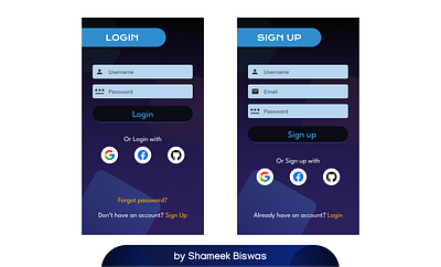 Login Signup UI Design design figma loginsignup phone ui