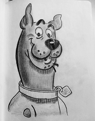 Scooby the cuttie drawing traditional art
