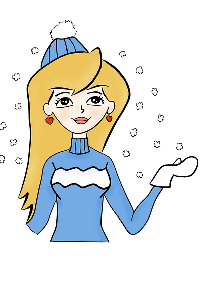 Snowgirl character design digital art